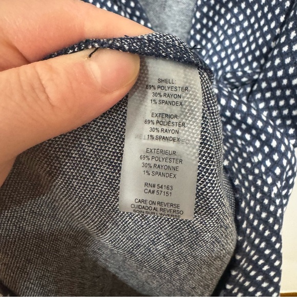 Karl lagerfeld blue  and White Polka Dot Dress 12 - Picture 9 of 10